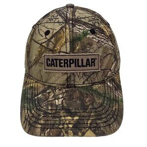 CAT Caterpillar Realtree Camo Hat Outdoor Hunting Cap Equipment Logo Adjustable